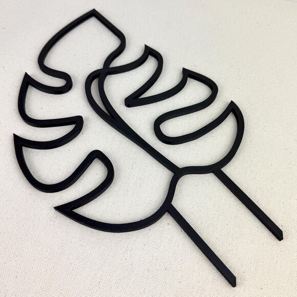 Plant Trellis, Monstera Inspired Plant Support, Indoor Garden Decor, 11.5" tall - Picture 6 of 8